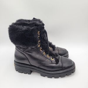 KATE SPADE Women's Black Faux Fur-Lined Boots size 9